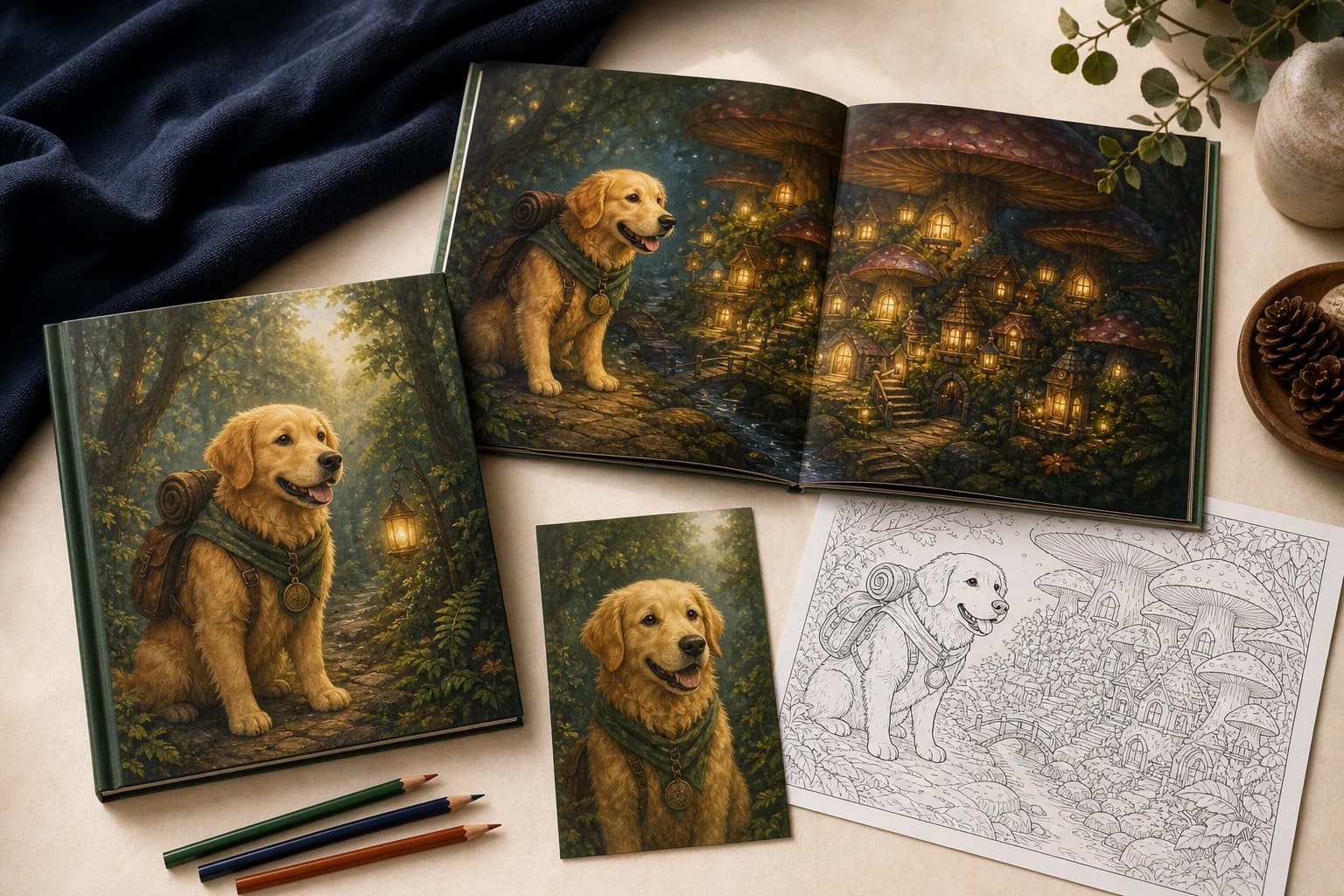 Personalized pet coloring adventure example