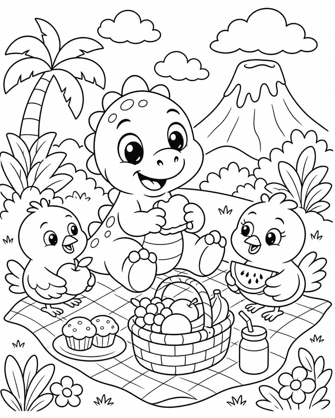 Printable personalized coloring page example