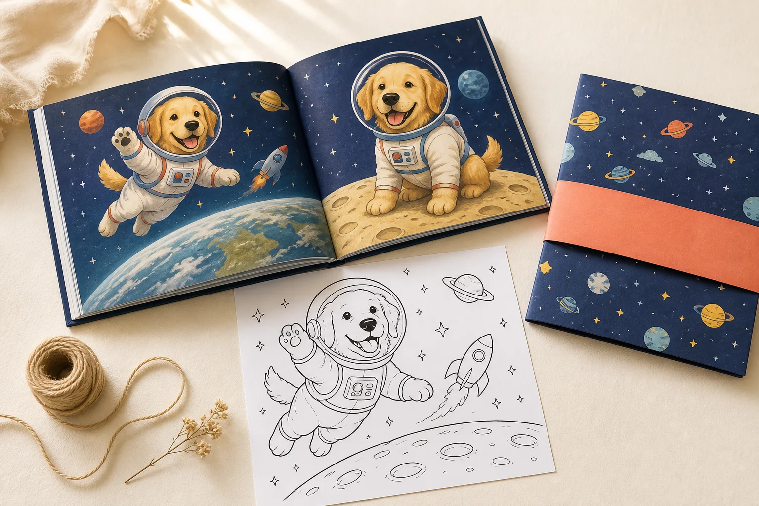Personalized pet adventure book and printable page
